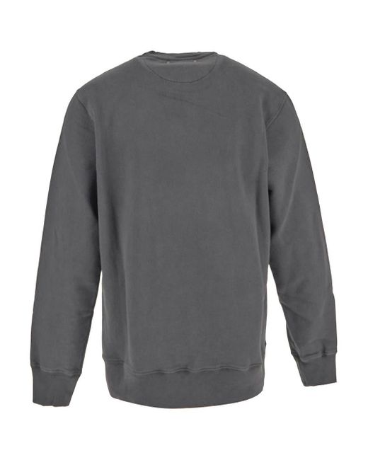 Golden Goose Deluxe Brand Gray Crewneck Sweatshirt With Printed Logo for men