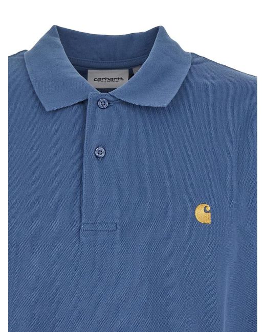 Carhartt Blue Cotton Polo for men