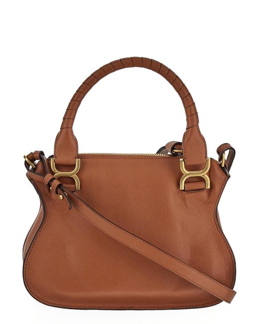 Chloé Brown Marcie Small Double Carry Bag