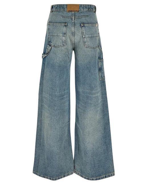 Semicouture Blue Cargo Jeans