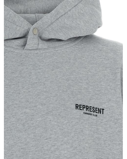 Represent Gray Cotton Sweatshirt for men