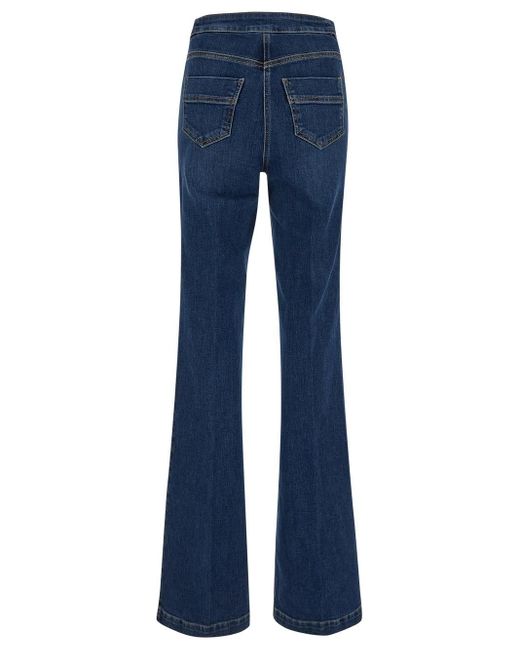 Elisabetta Franchi Blue Wide Jeans