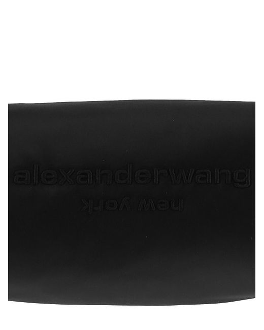 Alexander Wang Black Scrunchie Mini Bag In Satin