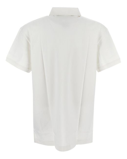 Palm Angels White Cotton Polo for men