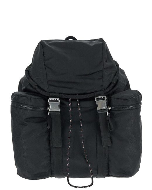 Bottega Veneta Black Jacquard Backpack for men