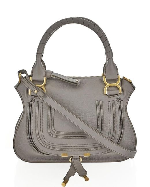 Chloé Gray Marcie Small Double Carry Bag