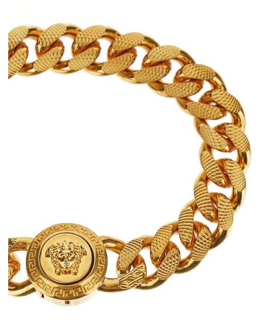 Versace Metallic Medusa Chain Bracelet for men