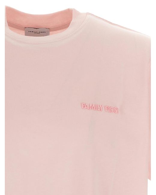 FAMILY FIRST Pink Cotton T-shirt for men