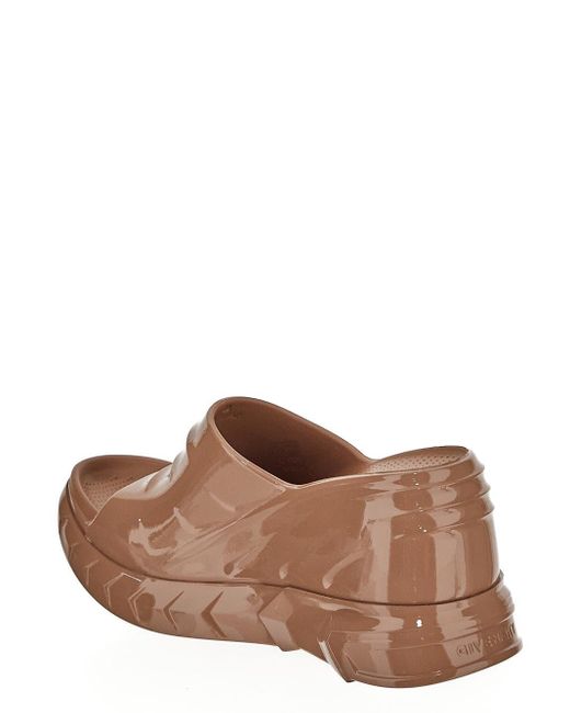 Givenchy Brown 'marshmallow' Wedge Slides,