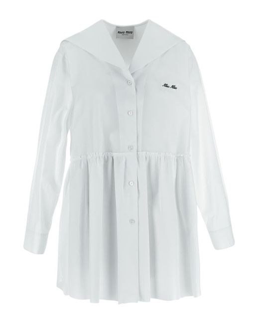 Miu Miu White Shirt Dress