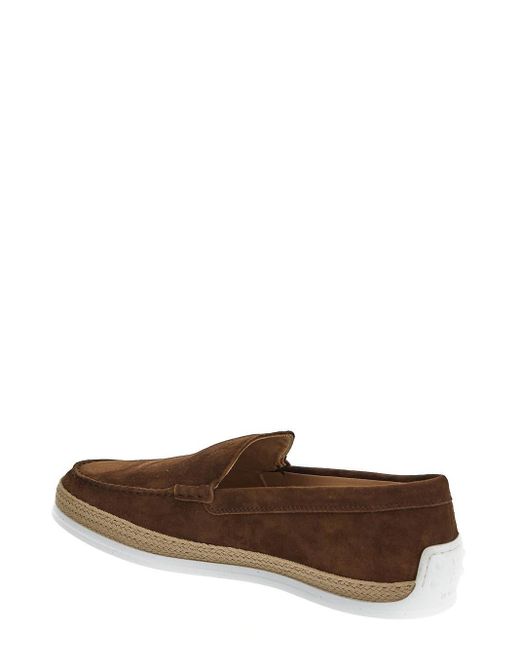 Tod's Brown Leather Mocassins for men