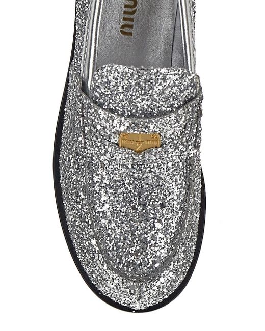 Silver glitter hotsell loafers