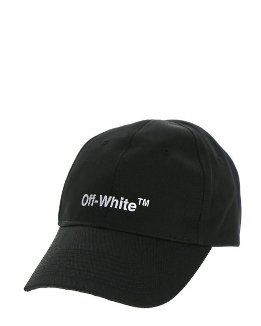 Off-White c/o Virgil Abloh Cotton Helvetica Baseball Cap in Black | Lyst