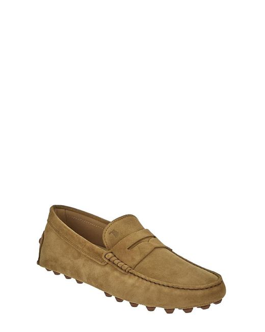 Tod's Natural Gommino In Suede for men