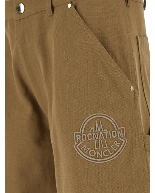 MONCLER X ROC NATION Natural Logo Trouser for men