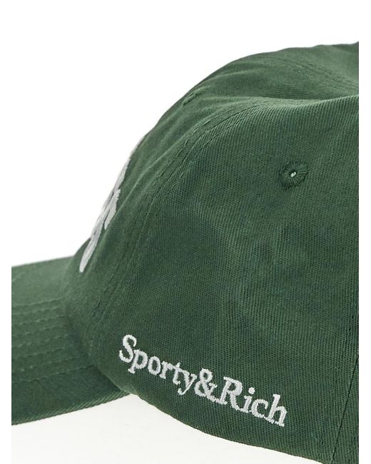 Sporty & Rich Green Cotton Hat