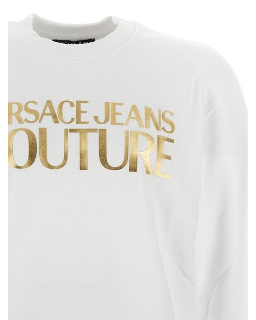 Versace White Logo Sweatshirt for men