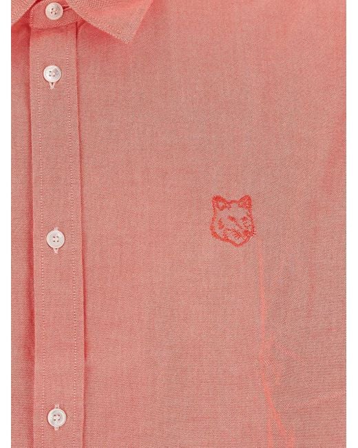 Maison Kitsuné Pink Fox Shirt for men