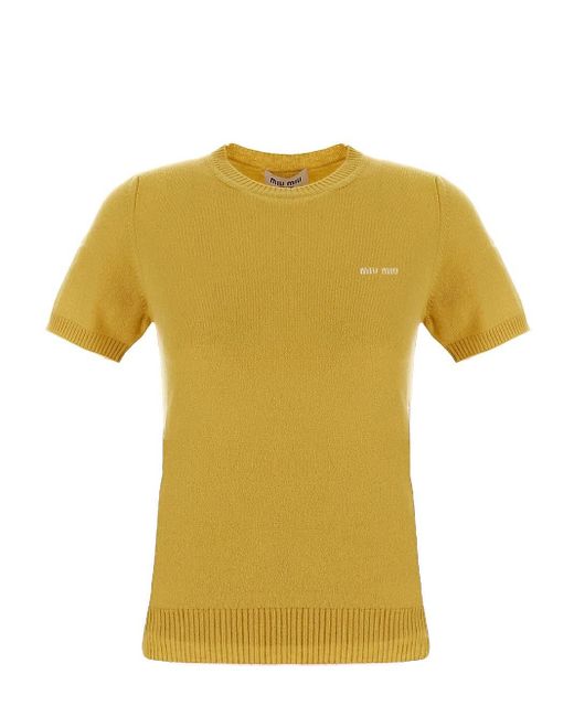 Miu Miu Yellow Cashmere Sweater