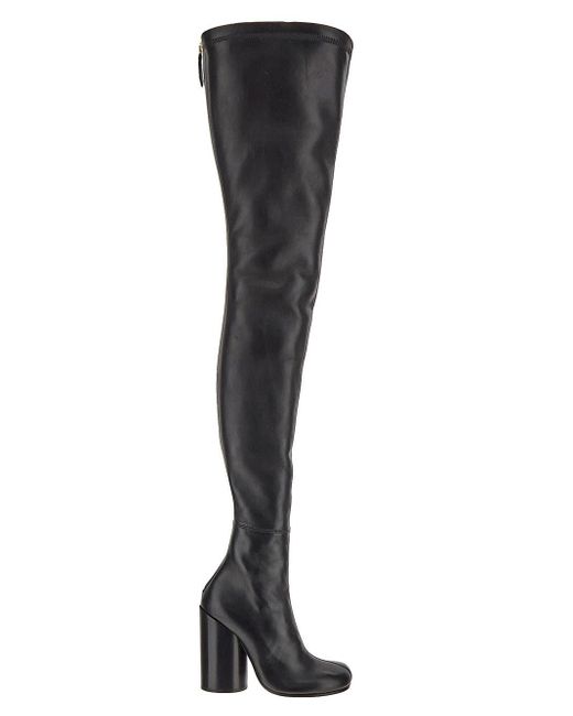 Burberry Over-the-knee Boots in Black | Lyst