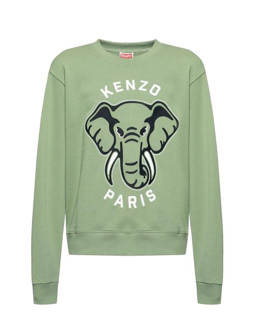 KENZO Green Logo Sweatshirt for men