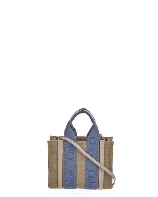 Chloé Blue Woody Small Tote Bag