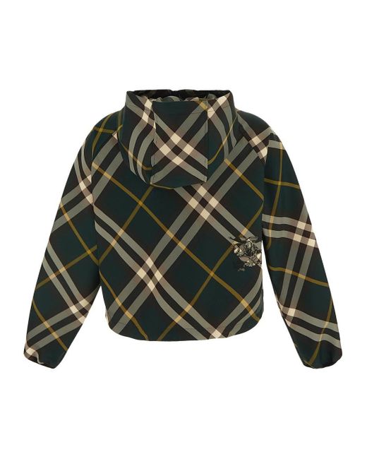 Burberry Green Checked Jacket