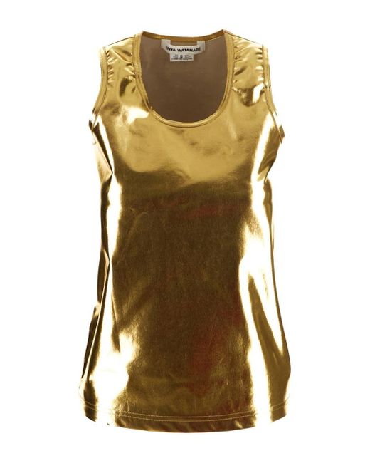 Junya Watanabe Synthetic Gold Tank Top in Metallic Lyst