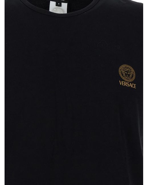 Versace Black Cotton T-shirt for men