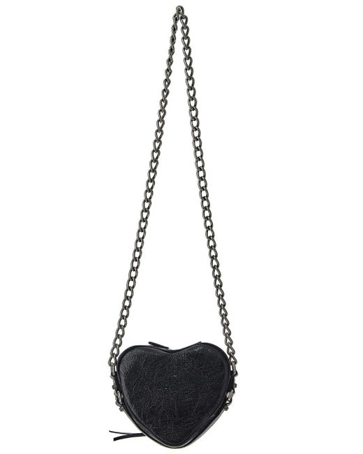 Balenciaga Black Le Cagole Heart Mini Bag