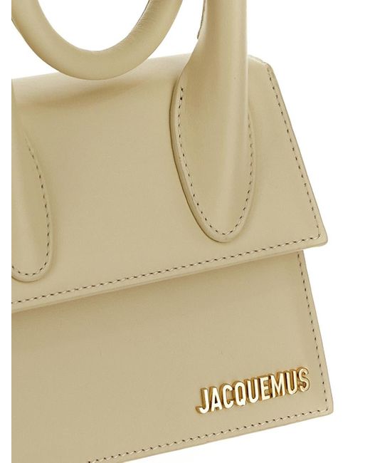 Jacquemus Natural Le Chiquito Noeud Coiled Handbag