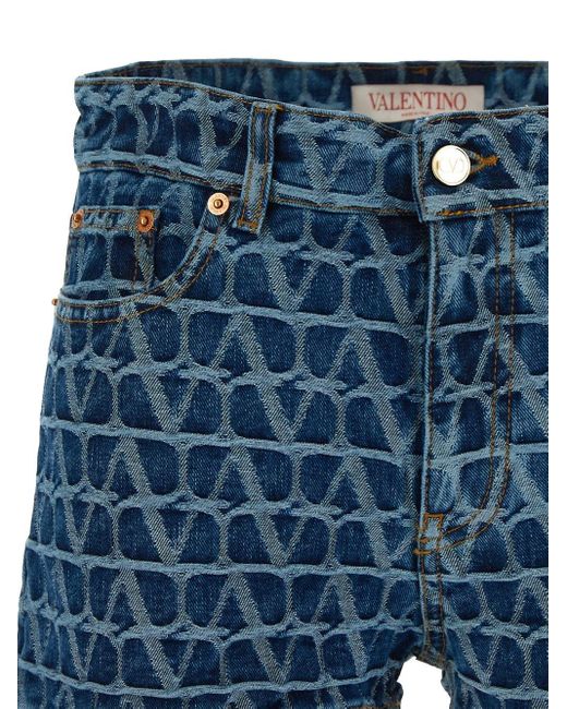 Valentino Blue Cotton Shorts