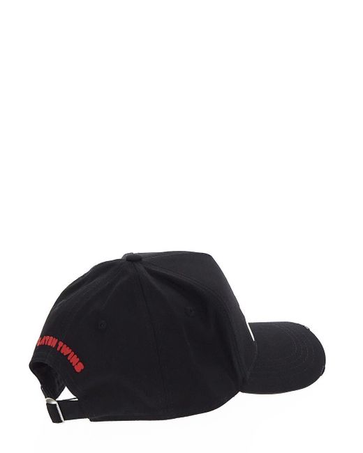 DSquared² Black Logo Hat for men