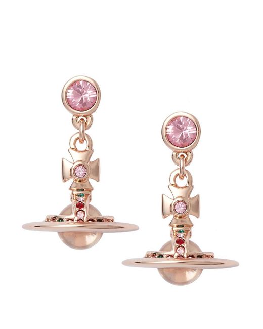 Vivienne Westwood Pink New Petite Orb Earrings