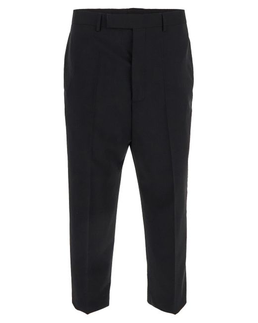 Rick Owens Blue Wool Trousers for men