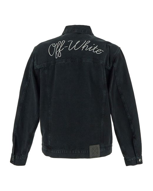 Off-White c/o Virgil Abloh Blue Logo Jacket for men