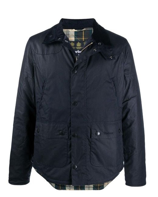 Barbour Blue Reelin Waxed Cotton Jacket for men