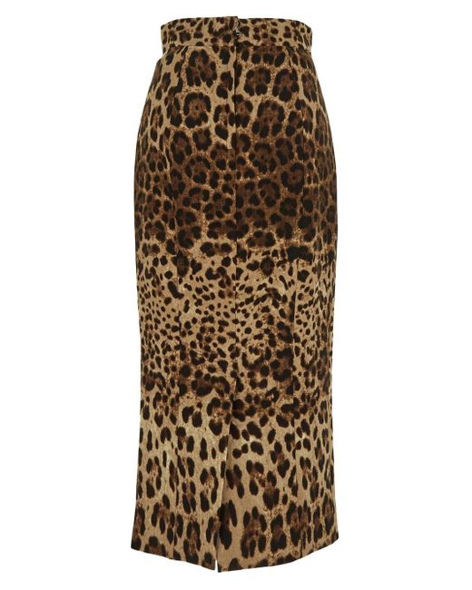 Dolce & Gabbana Natural Wool Skirt