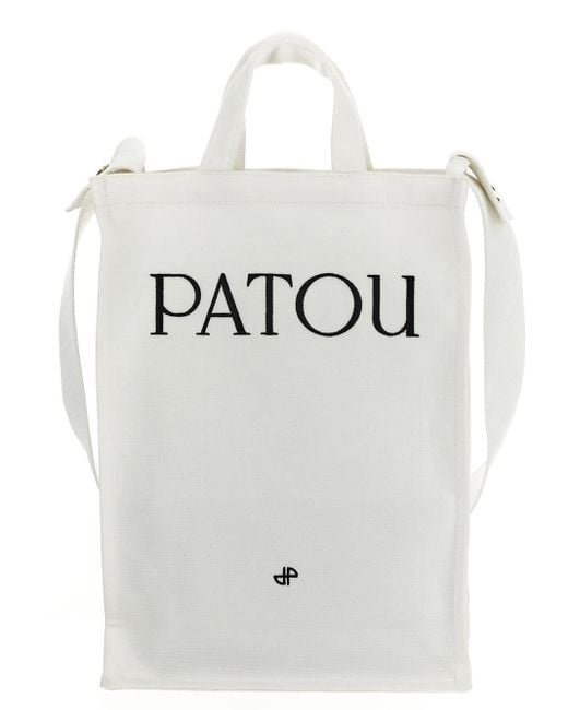 Patou Gray Vertical Tote Bag