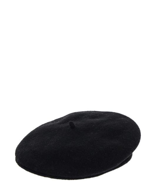 MARINE SERRE Black Embroidered French Beret