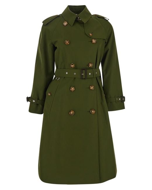 Burberry Olive Trench in Green | Lyst