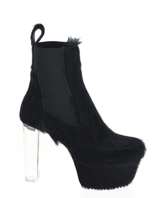 Rick Owens Black Minimal Grill Beatle 65 Ankle Boots