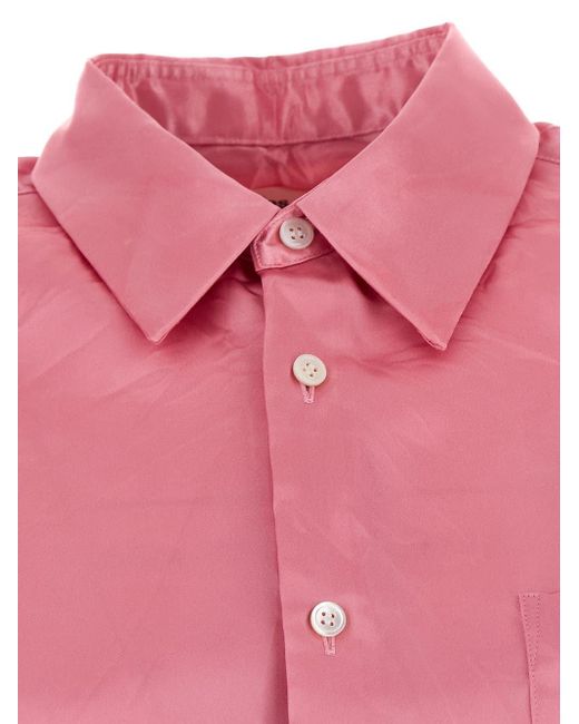 Comme des Garçons Pink Wrinkled Shirt