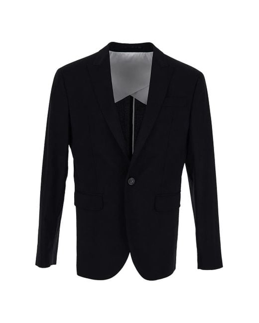DSquared² Blue Black Virgin Wool Tokyo Suit for men