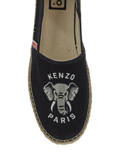 KENZO Black Espadrille Slip-on Shoe for men