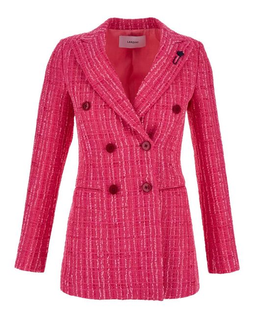 Lardini Pink Double-breasted Jacket