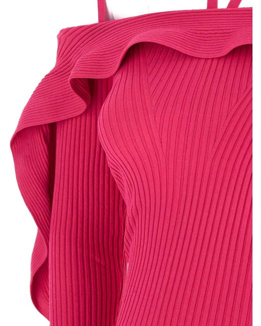 Versace Pink Ribbed Dress