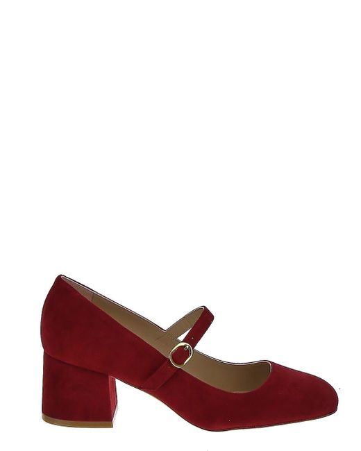 Stuart Weitzman Leather Stuart Mj 60 Pump in Red Lyst
