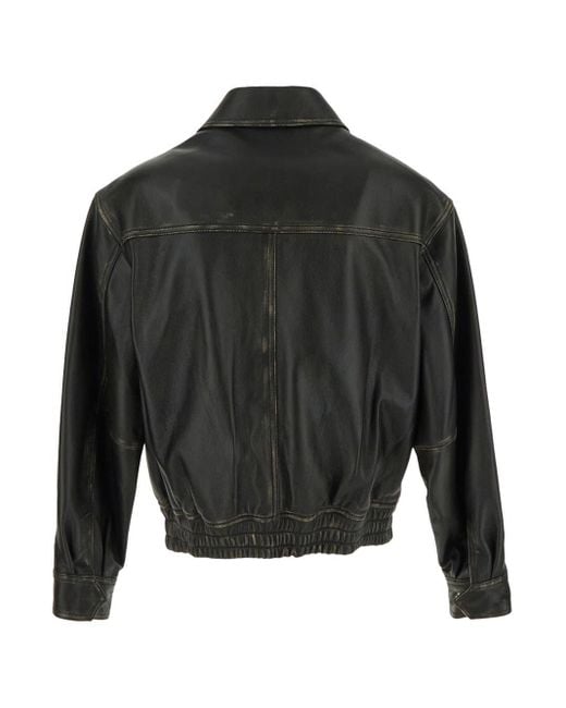 DUNST Gray Leather Jacket