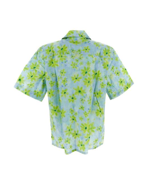 Marni Green Floral Shirt for men